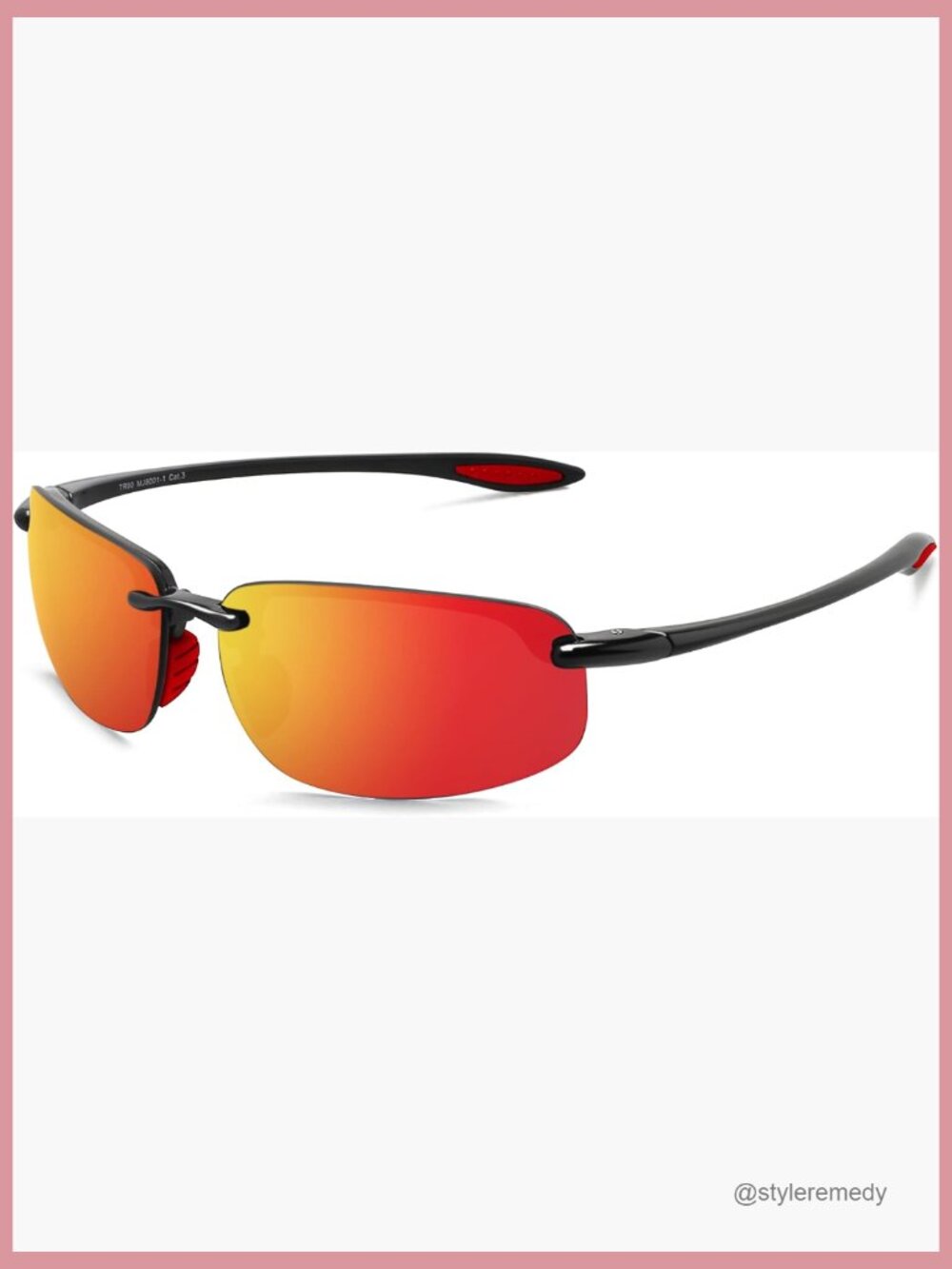 TR90 Rimless Sports Sunglasses for Running Fishing Driving Baseball